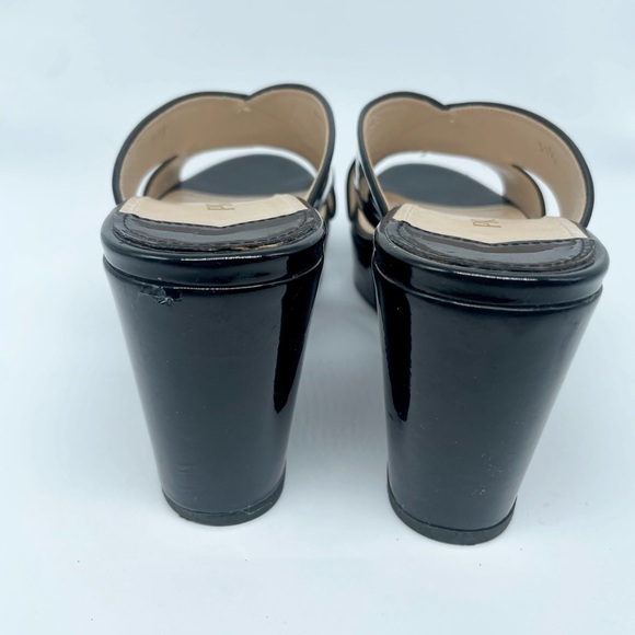 Prada Black Patent Leather Wedges - Picture 5 of 9